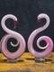 2 Pink Flamingo Murano Style Hand Blown Swirl Art Glass Matched Set 12