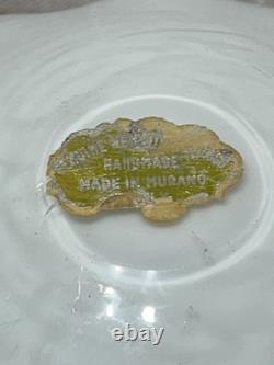 2 Vintage 1960s Hand-Blown Venetian/Murano Red Aventurine Cased Art Glass Bowls