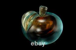 2 Vintage Frateli Toso Murano Art Glass Apple Pear Paperweight Set Br