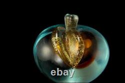 2 Vintage Frateli Toso Murano Art Glass Apple Pear Paperweight Set Br