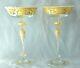 2 Vintage SALVIATI Enamel Murano Italy Venetian 8 1/4 Tall Champagne Wine Glass