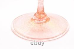 2 Vtg Venetian hand blown Martini GOLD FLEC glasses ATQ Italian Murano Salviati