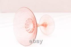 2 Vtg Venetian hand blown Martini GOLD FLEC glasses ATQ Italian Murano Salviati