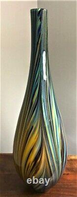 22 T Murano Missoni Drop Vase Hand Blown Art Glass Vase Venetian