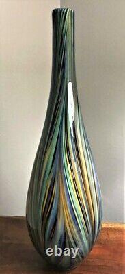 22 T Murano Missoni Drop Vase Hand Blown Art Glass Vase Venetian