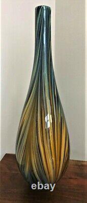 22 T Murano Missoni Drop Vase Hand Blown Art Glass Vase Venetian