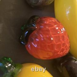 27 Vintage Murano Style Glass Fruit & Vegetables Hand Blown Art Deco Farmhouse