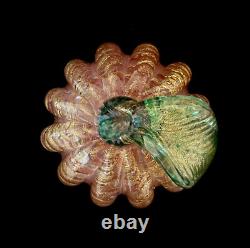 3 Barovier Toso Vintage Murano Hand Blown Gold Fleck Italian Art Glass Fruit