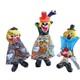 3 VTG MURANO Mcm ITALY HAND BLOWN ART GLASS CLOWNS 8 TOP HAT Figurines Rare HTF