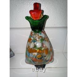 3 VTG MURANO Mcm ITALY HAND BLOWN ART GLASS CLOWNS 8 TOP HAT Figurines Rare HTF