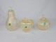 3 Vintage Murano Hand Blown Gold Fleck Italian Art Glass Fruit