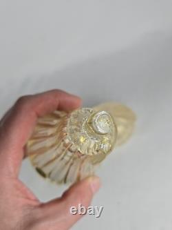 3 Vintage Murano Hand Blown Gold Fleck Italian Art Glass Fruit