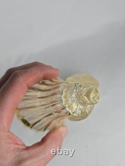 3 Vintage Murano Hand Blown Gold Fleck Italian Art Glass Fruit