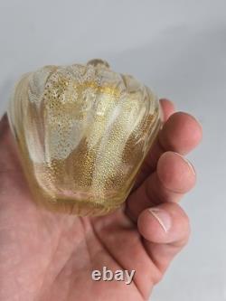 3 Vintage Murano Hand Blown Gold Fleck Italian Art Glass Fruit