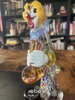 4 Lot Hand Blown Murano Glass Clowns