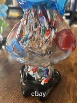 4 Lot Hand Blown Murano Glass Clowns