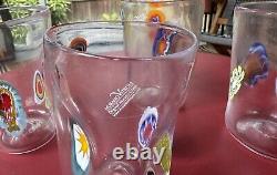 4 Murano Millefiori Murrinas Vitrum Drinking Art Glasses Hand Blown New Italy 4