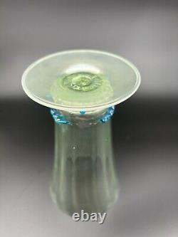 5 Venetian Murano Hand Blown Goblet Iced Tea Glasses Green Blue Rigaree Salviati