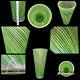 50s Exquisitely Made Murano Art Glass 10.5H Green Swirl Vase Hand Blown Heavy