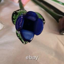 6 Hand Blown Glass Murano Style Flowers 12 Long Art Glass Centerpiece