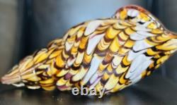 60's Hand Blown Murano Style Vintage Glass Art Conch Sea Shell Sculpture 10'long