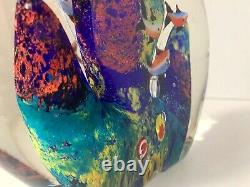 7 Fish 5 Murano Glass Aquarium Paperweight Jellyfish Italy Vintage Hand Blown