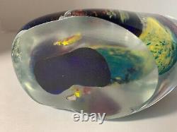 7 Fish 5 Murano Glass Aquarium Paperweight Jellyfish Italy Vintage Hand Blown