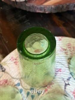 7 Yalos Casa Murano Green Hand-Blown Drinking Glass Tumbler Italy