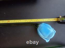 8 Murano Style Hand Blown Glass Flowers