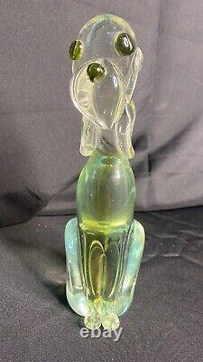 9463 Very Rare & Beautiful Murano Art Vintage Glass Dog 1960's Stunning
