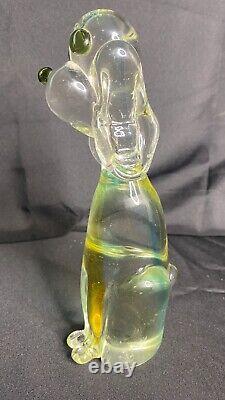 9463 Very Rare & Beautiful Murano Art Vintage Glass Dog 1960's Stunning