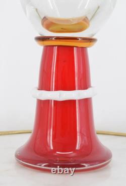 A MURANO Vase STYLE GLASS FIGURINE ABSTRACT Decor Art Bust Blown Italian Rare