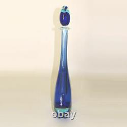 A huge 22 Murano Sommerso M/L Onesto Cedenese Teardrop Bottle Vase C. 1960+