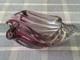 ALFREDO BARBINI Murano Glass Pink Blue Clam Shell Bowl MCM Italy Hand Blown