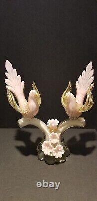 Absolutely Beautiful Alfredo Barbini Bullicante Murano Birds on a Branch