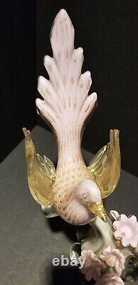 Absolutely Beautiful Alfredo Barbini Bullicante Murano Birds on a Branch