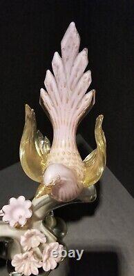 Absolutely Beautiful Alfredo Barbini Bullicante Murano Birds on a Branch