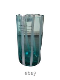 Alessandro Coppola Arte di Murano Italy Hand Blown Glass Tumblers Set of 6 NWT