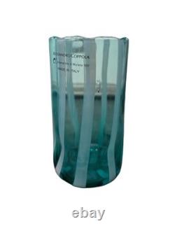 Alessandro Coppola Arte di Murano Italy Hand Blown Glass Tumblers Set of 6 NWT