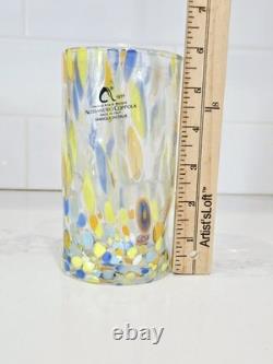 Alessandro Coppola Murano Glass Tumblers Set of 6 Italy 5.8 Hand Blown Art