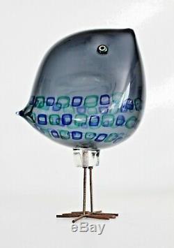 Alessandro Pianon Vistosi Pulcini Vtg Mid Century Modern Murano Glass Bird Italy
