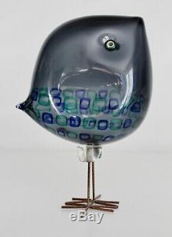 Alessandro Pianon Vistosi Pulcini Vtg Mid Century Modern Murano Glass Bird Italy