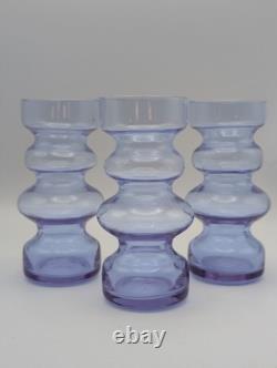 Alexandrite Neodymium 3 pc Bubble Vases UV GLOW pink Italy Murano wisteria