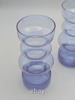 Alexandrite Neodymium 3 pc Bubble Vases UV GLOW pink Italy Murano wisteria