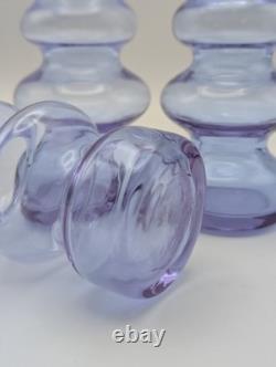 Alexandrite Neodymium 3 pc Bubble Vases UV GLOW pink Italy Murano wisteria