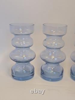 Alexandrite Neodymium 3 pc Bubble Vases UV GLOW pink Italy Murano wisteria