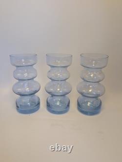 Alexandrite Neodymium 3 pc Bubble Vases UV GLOW pink Italy Murano wisteria