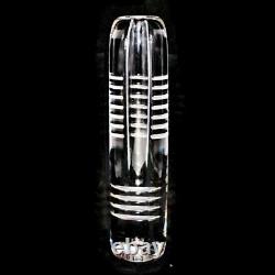 Alfredo BARBINI Art Glass Cylindrical Rib Cage Vase, 11 3/4 Tall, Italy Oggetti
