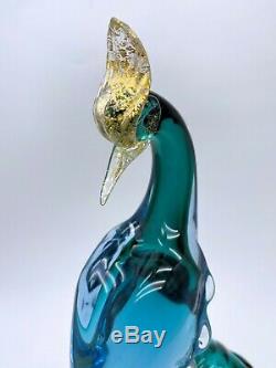 Alfredo Barbini Mid Century Modern Murano Glass Bird Of Paradise 14 1/4