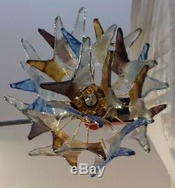 Alfredo Barbini Murano Confetti Hand Blown Glass Chandelier